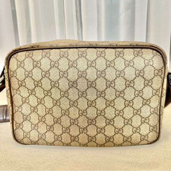 GUCCI Supreme Web Sherry Line Shoulder Crossbody Bag Purse GG PVC Leather - Picture 14 of 15